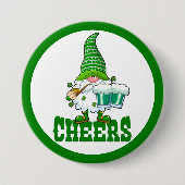 Cheers St. Patrick's Day Leprechaun Button (Voorkant)