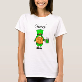 Cheers St Patrick's Day Leprechaun | Groene bier T-shirt