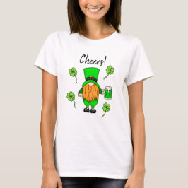 Cheers St Patrick's Day Leprechaun | Groene bier T T-shirt