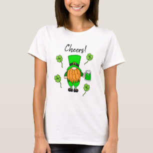 Cheers St Patrick's Day Leprechaun   Groene bier T T-shirt