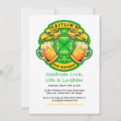 Cheers St Patricks Day Shamrock 21e verjaardag Kaart (Voorkant)