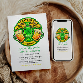 Cheers St Patricks Day Shamrock 21e verjaardag Kaart