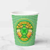 Cheers St Patricks Day Shamrock 21e verjaardag Papieren Bekers (Voorkant)