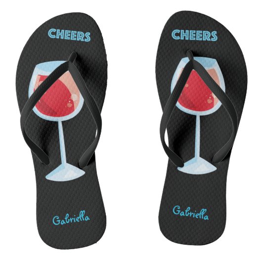 Cheers Summer Red Wine Teenslippers (Voetbed)