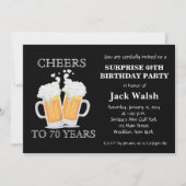 Cheers Surprise 70ste verjaardag uitnodigingen (Voorkant)