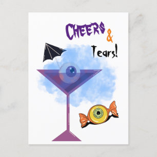Cheers & Tears Halloween Party Invitation Aankondigingskaart
