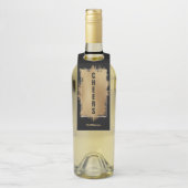 CHEERS Text Gold Foil op zwart Flessenhanger (Op fles)