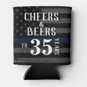 Cheers Thin Blue Line Aangepast politieontslag Blikjeskoeler (Voorkant)