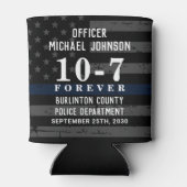 Cheers Thin Blue Line Aangepast politieontslag Blikjeskoeler (Achterkant)