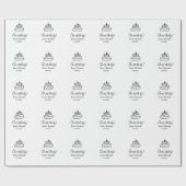 Cheers thirty birthday cake black scribble hand cadeaupapier (Vlak)