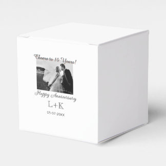 Cheers to 10 Years happy anniversary add photo dat Bedankdoosjes