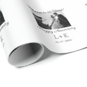 Cheers to 10 Years happy anniversary add photo dat Cadeaupapier (Rol Hoek)