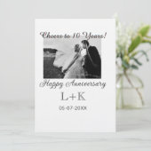 Cheers to 10 Years happy anniversary add photo dat Kaart (Staand voorkant)