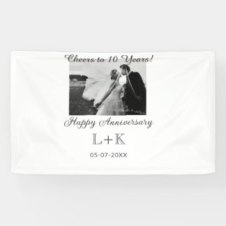 Cheers to 10 Years happy anniversary add photo dat Spandoek