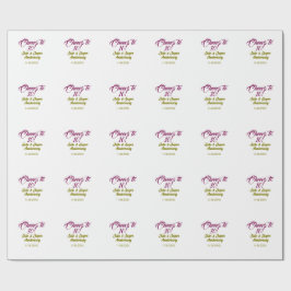 Cheers to 10th wedding anniversary mauve golden na cadeaupapier