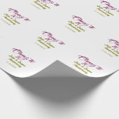 Cheers to 10th wedding anniversary mauve golden na cadeaupapier (Hoek)