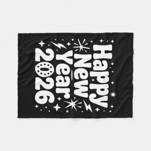 Cheers To 2026 Happy New Year Party  Fleece Deken (Voorkant (Horizontaal))