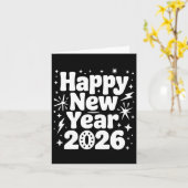 Cheers To 2026 Happy New Year Party Kaart (Gele Bloem)