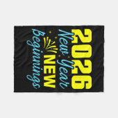 Cheers To 2026 Happy New Year Party New Beginning  Fleece Deken (Voorkant (Horizontaal))