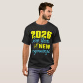 Cheers To 2026 Happy New Year Party New Beginning T-shirt (Voorkant volledig)