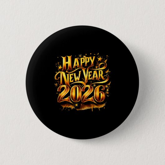 Cheers To 2026 Happy New Year Party  Ronde Button 5,7 Cm (Voorkant)
