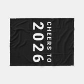Cheers To 2026 Minimalist New Year  Fleece Deken (Voorkant (Horizontaal))