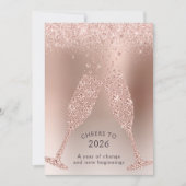 Cheers to 2026 Year of Change New Year Feestdagenkaart (Voorkant)