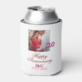 Cheers to 20 Years happy anniversary add photo dat Blikjeskoeler (Blikje Voorkant)