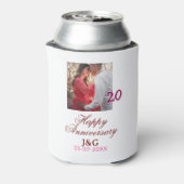 Cheers to 20 Years happy anniversary add photo dat Blikjeskoeler (Blikje Achterkant)