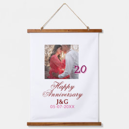 Cheers to 20 Years happy anniversary add photo dat Hangend Wandkleed
