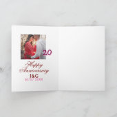 Cheers to 20 Years happy anniversary add photo dat Kaart (Binnen)