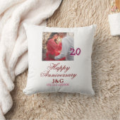 Cheers to 20 Years happy anniversary add photo dat Kussen (Deken)