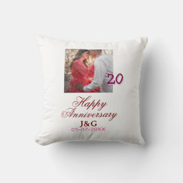 Cheers to 20 Years happy anniversary add photo dat Kussen