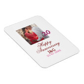 Cheers to 20 Years happy anniversary add photo dat Magneet (Rechterzijde)