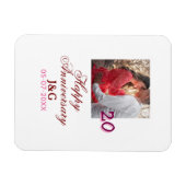 Cheers to 20 Years happy anniversary add photo dat Magneet (Horizontaal)