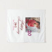 Cheers to 20 Years happy anniversary add photo dat Wandkleed (Voorkant (horizontaal))