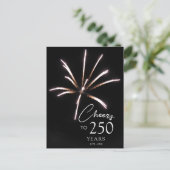 Cheers to 250 Years Sestercentennial 4th of July Briefkaart (Staand voorkant)