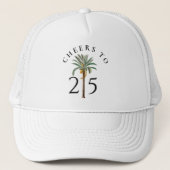 Cheers to 25 Palm Beach Tropical Birthday Trucker Pet (Voorkant)