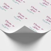 Cheers to 30th birthday name date mauve blue elega cadeaupapier (Hoek)
