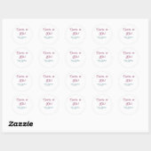 Cheers to 30th birthday name date mauve blue elega ronde sticker (Vel)