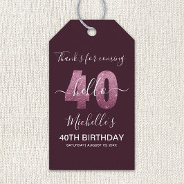 Cheers to 40! Elegant 40th Birthday with Pink Spar Cadeaulabel