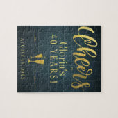 Cheers to 40 years personalized birthday gift legpuzzel (Horizontaal)