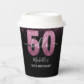 Cheers to 50! – A Sparkling Modern Celebration Papieren Bekers (Voorkant)