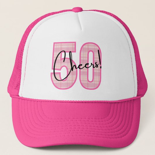 Cheers to 50 trucker hat pet (Voorkant)