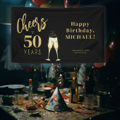 Cheers to 50 years black gold 50th birthday party spandoek