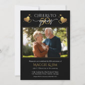 Cheers to 50 Years Photo Wedding Anniversary  Kaart (Voorkant)