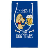 Cheers To 560 Dog Years 80th Birthday Klein Cadeauzakje (Voorkant)
