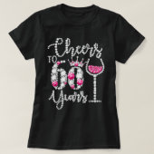Cheers To 60 Year Old Gift 60th Birthday Queen Dri T-shirt (Design voorkant)