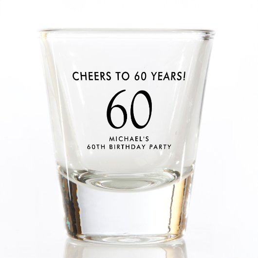 Cheers to 60 Years 60th Birthday Party Shot Glas
