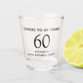 Cheers to 60 Years 60th Birthday Party Shot Glas (Voorkant)